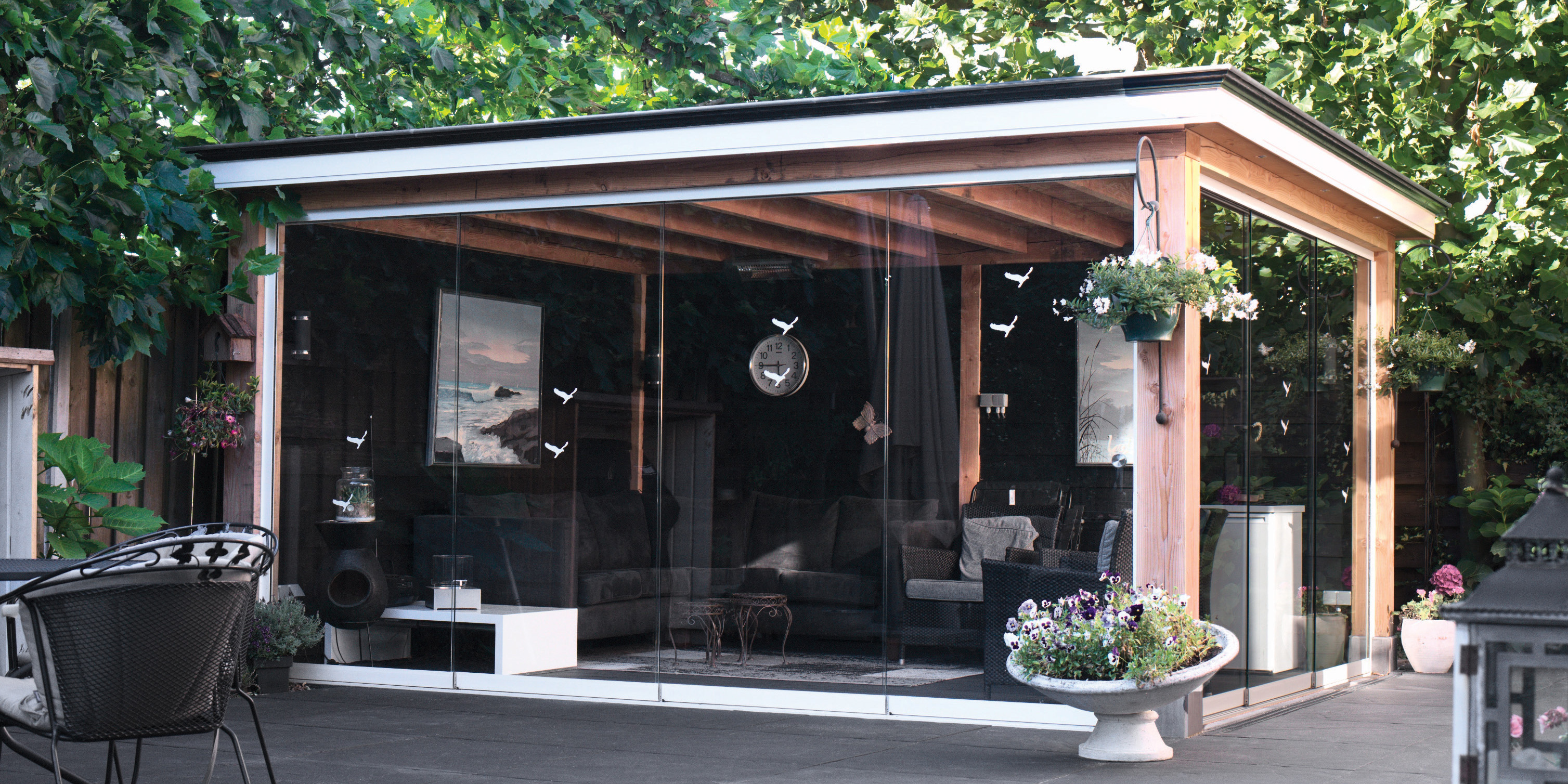 zwart Kreta vasthoudend Creëer jouw veranda met glazen schuifdeur. Geheel op maat! - 4Life Comfort  - De Veranda Store